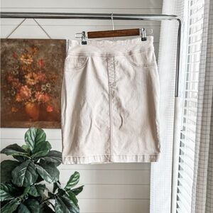 Chic Cream Pencil Skirt for Women